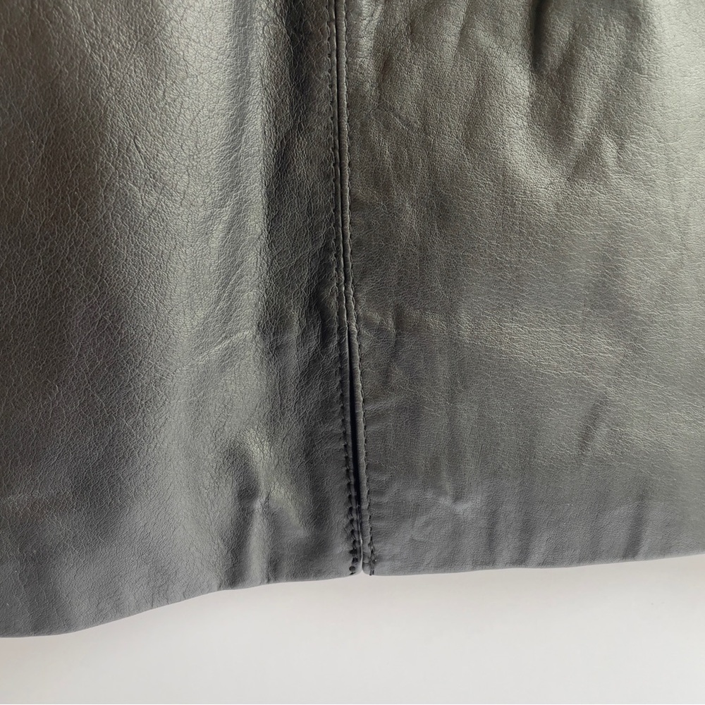 90s GERONIMO Leather Pencil Skirt 23” Waist XXS ✨ Quiet Luxury Holy Grail  - Picture 3 of 13